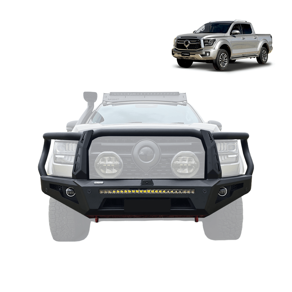 SAVAGE FORGED RAMPAGE HOOPED BULL BAR - GWM ALPHA 2024+ DIESEL, HEV & PHEV