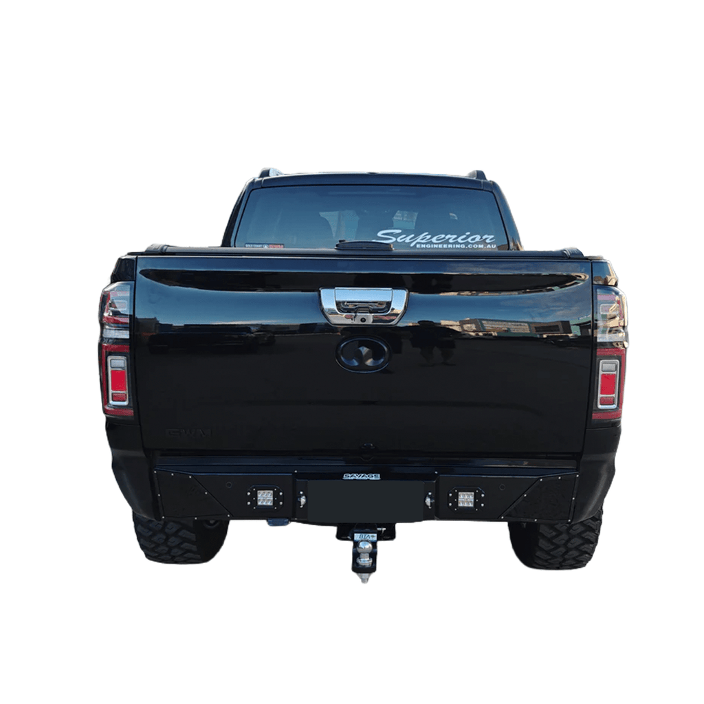 GWM CANNON SAVAGE VERT REAR BAR WITH TOW BAR HITCH RECEIVER