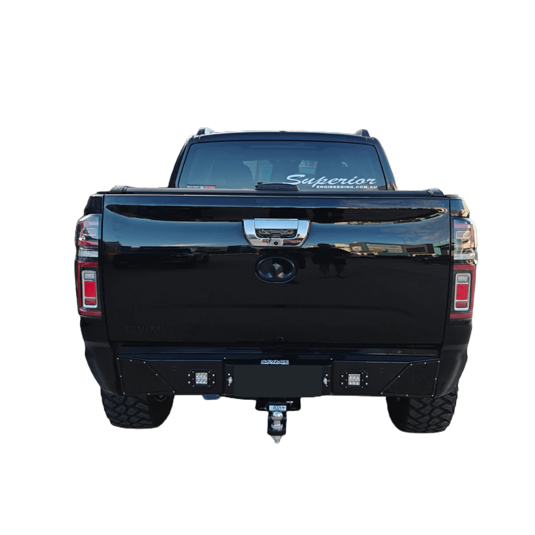 GWM CANNON SAVAGE VERT REAR BAR WITH TOW BAR HITCH RECEIVER