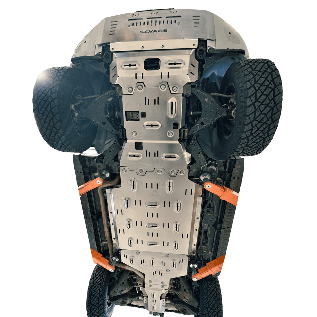 SAVAGE FULL ARMOUR ALUMINIUM UNDER BODY BASH PLATE PROTECTION KIT DENZA B5 2026+ image 2