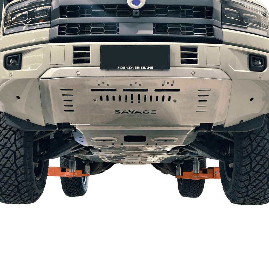 SAVAGE FULL ARMOUR ALUMINIUM UNDER BODY BASH PLATE PROTECTION KIT DENZA B5 2026+ image 4