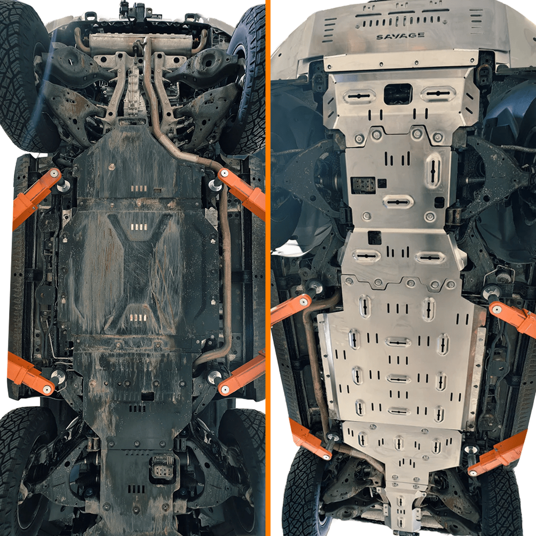 SAVAGE FULL ARMOUR ALUMINIUM UNDER BODY BASH PLATE PROTECTION KIT DENZA B5 2026+ image 7