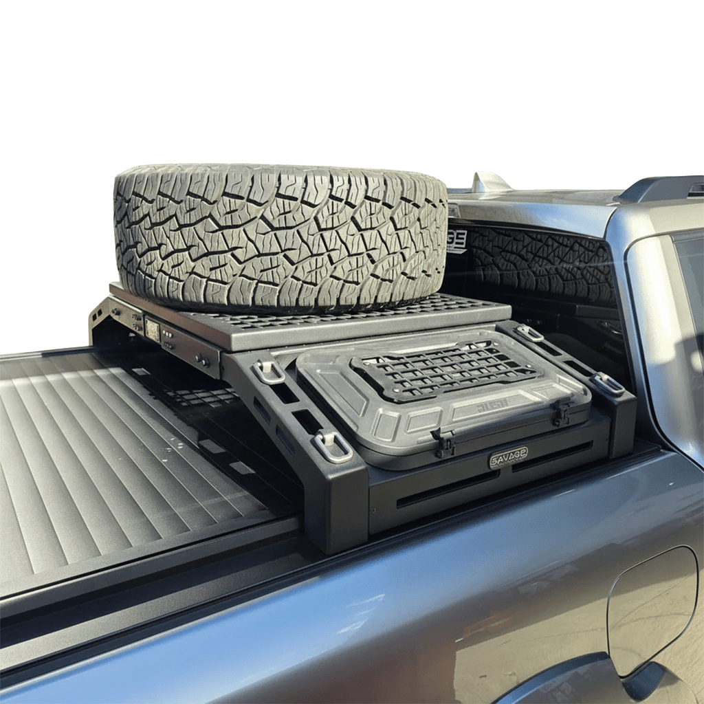 SAVAGE ROGUE TYRE/WHEEL CARRIER RACK WITH STORAGE PLATFORM image 6