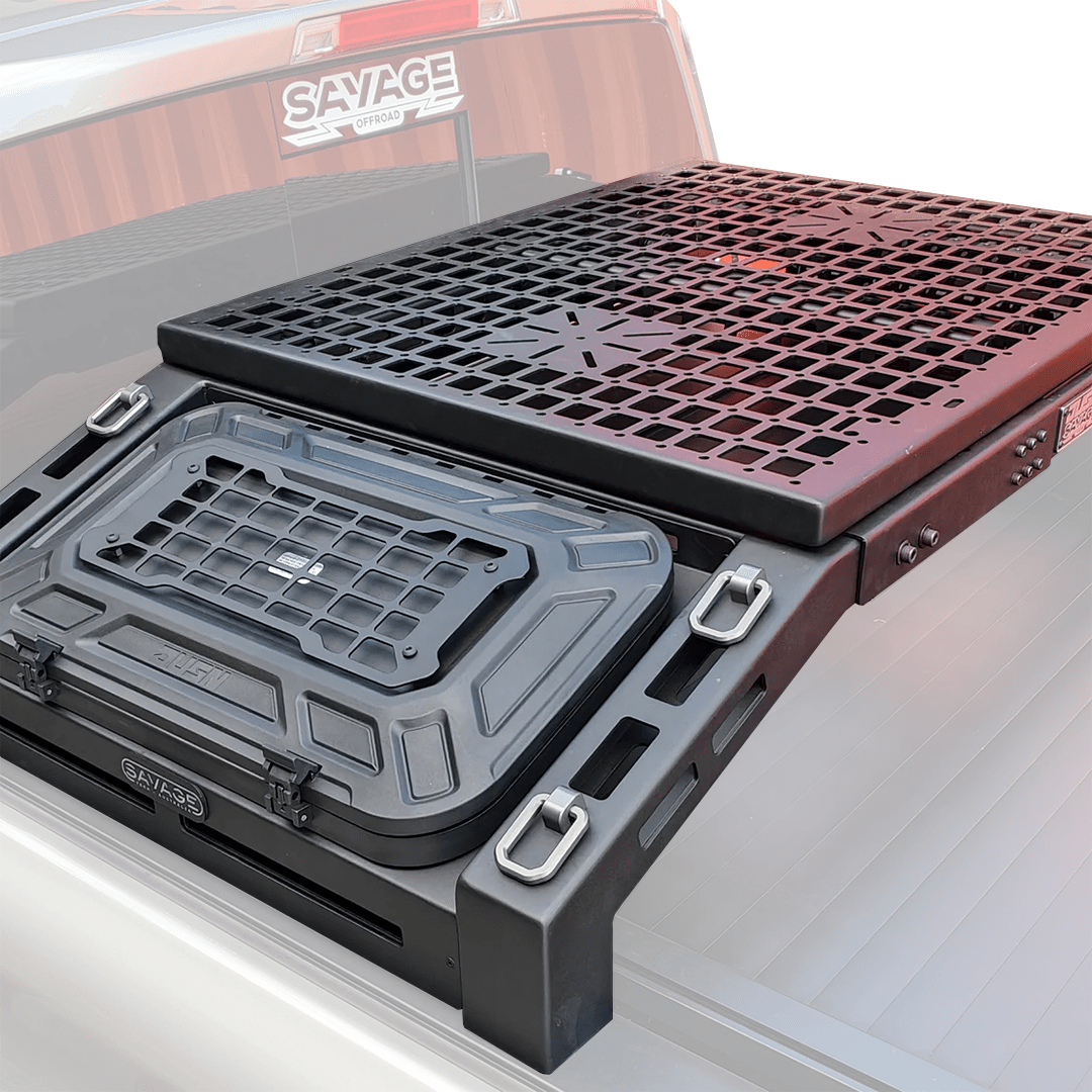 SAVAGE ROGUE TYRE/WHEEL CARRIER RACK WITH STORAGE PLATFORM image 4