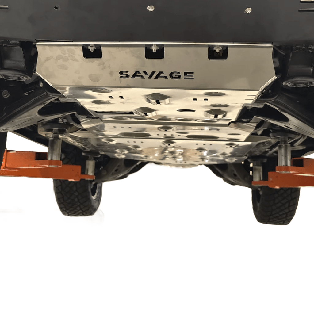 SAVAGE FULL ARMOUR ALUMINIUM UNDER BODY BASH PLATE PROTECTION KIT DENZA B8 2026+ image 3