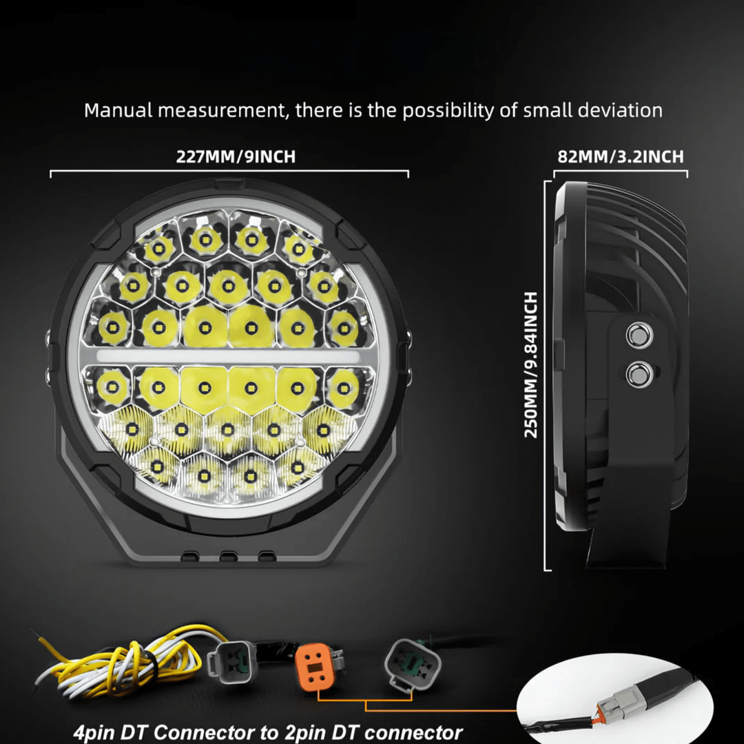 9" LED SAVAGE BLAZE SPOT LIGHT DRIVING LIGHTS (PAIR) image 2