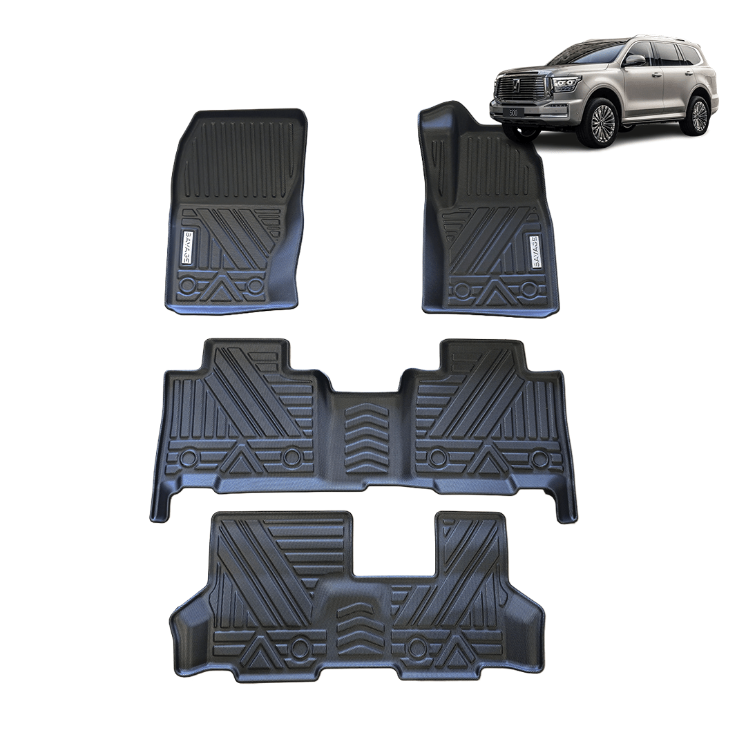 TANK 500 Non-PHEV 3D Moulded Floor Mats Full Set 7 Seater (4 Rows)