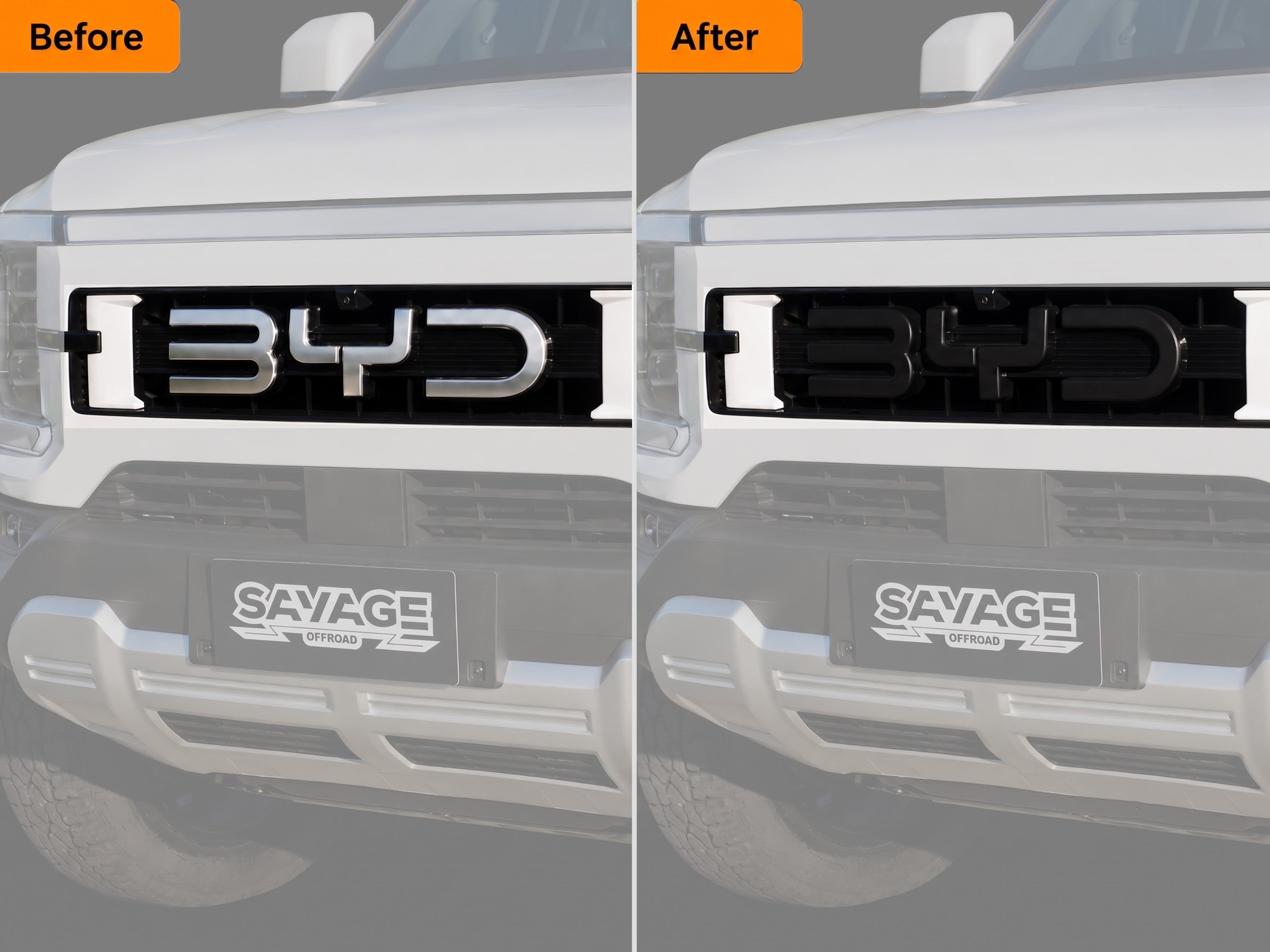 Byd Shark 6 Front Logo Blackout