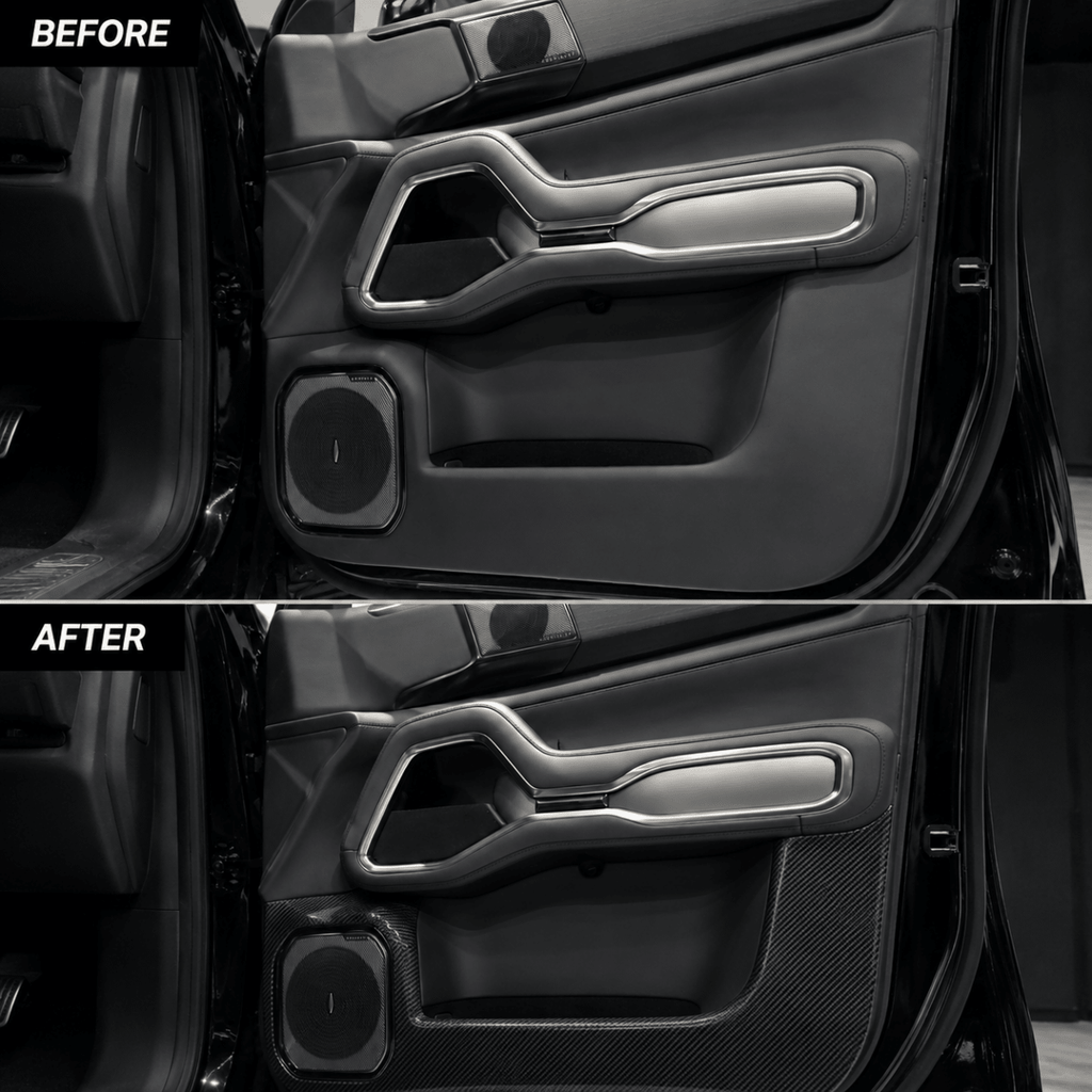 CARBON SERIES DOOR CARD SCUFF PROTECTORS – DENZA B8 (2026+)