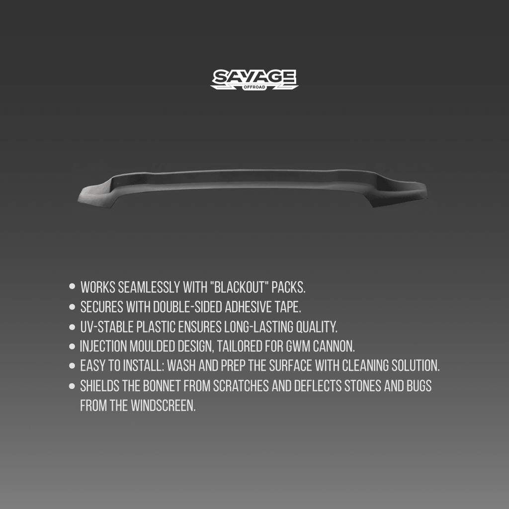 GWM CANNON 2020-2024 BONNET PROTECTOR MOULDED image 2