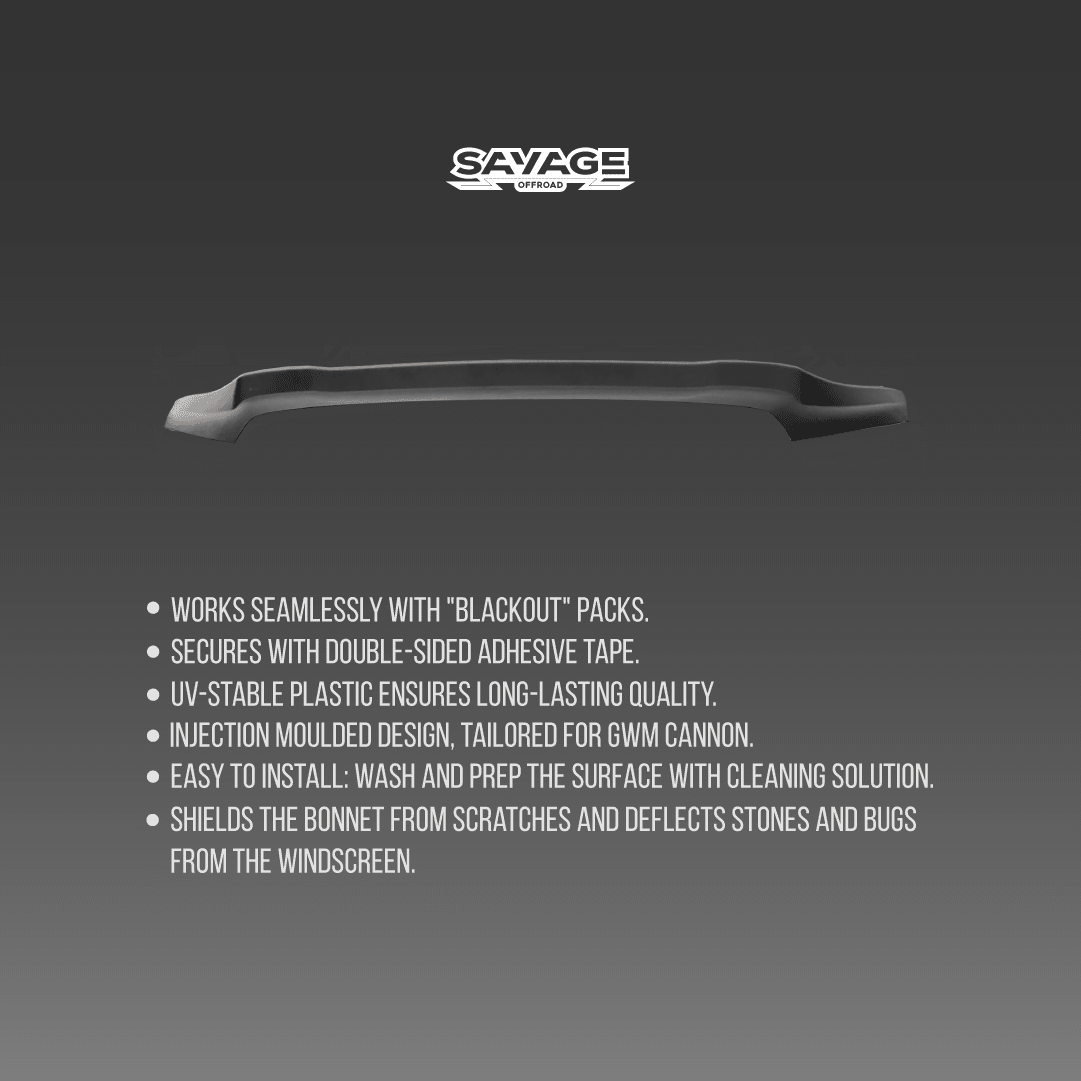 GWM CANNON 2020-2024 BONNET PROTECTOR MOULDED image 2