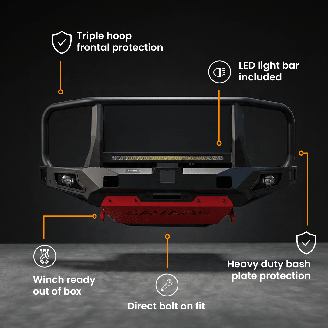 BYD SHARK 6 SAVAGE ATTACK HOOPED BULL BAR