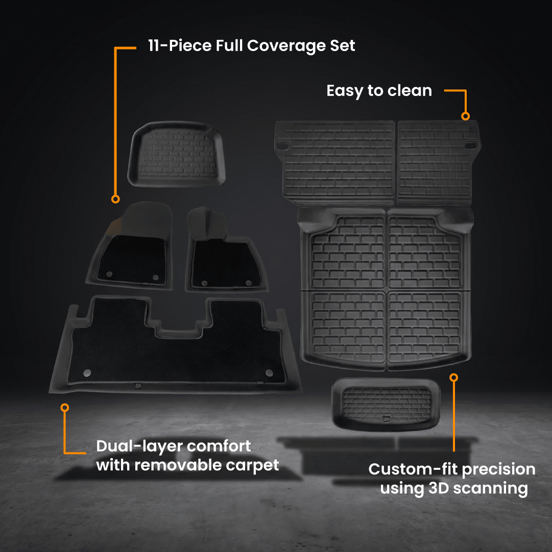 BYD SEAL 2024 11-PIECE FLOOR MAT KIT – PREMIUM PROTECTION WITH CARPET INSERT image 2