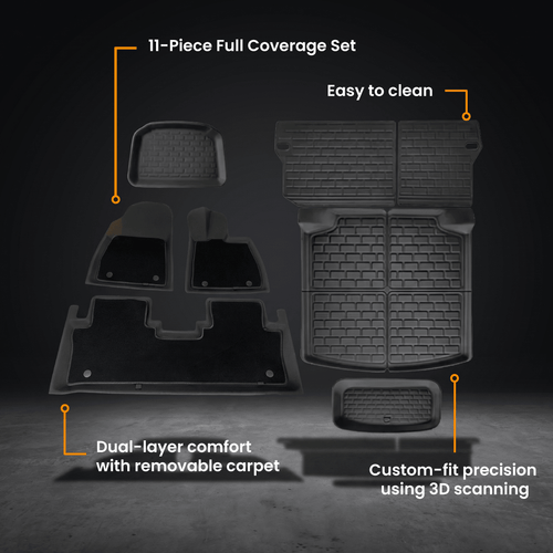 BYD SEAL 2024 11-PIECE FLOOR MAT KIT – PREMIUM PROTECTION WITH CARPET INSERT image 2