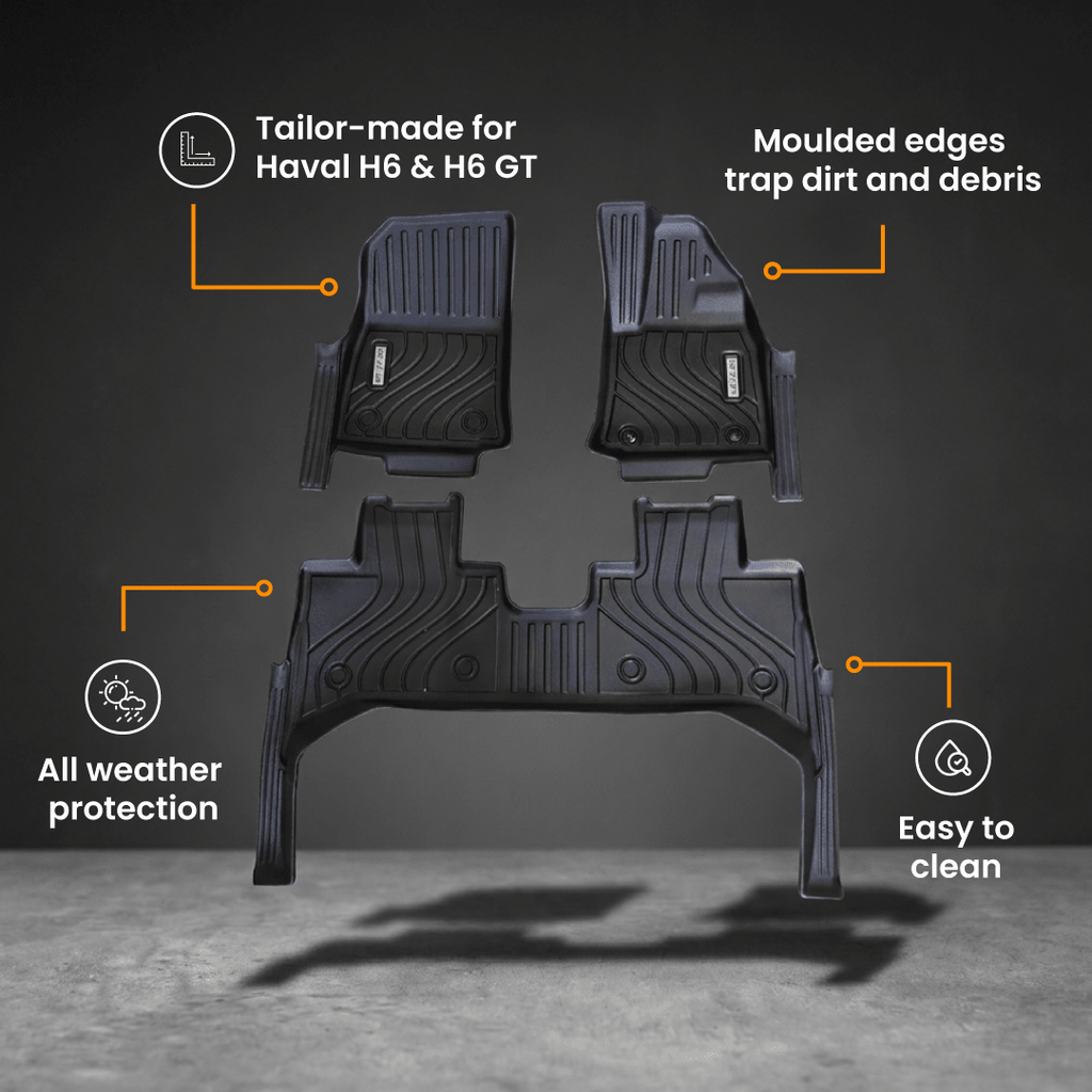 BYD SHARK 6 PREMIUM & PERFORMANCE SAVAGE 3D MOULDED TPE FLOOR MATS & DOOR SILL PROTECTION image 2