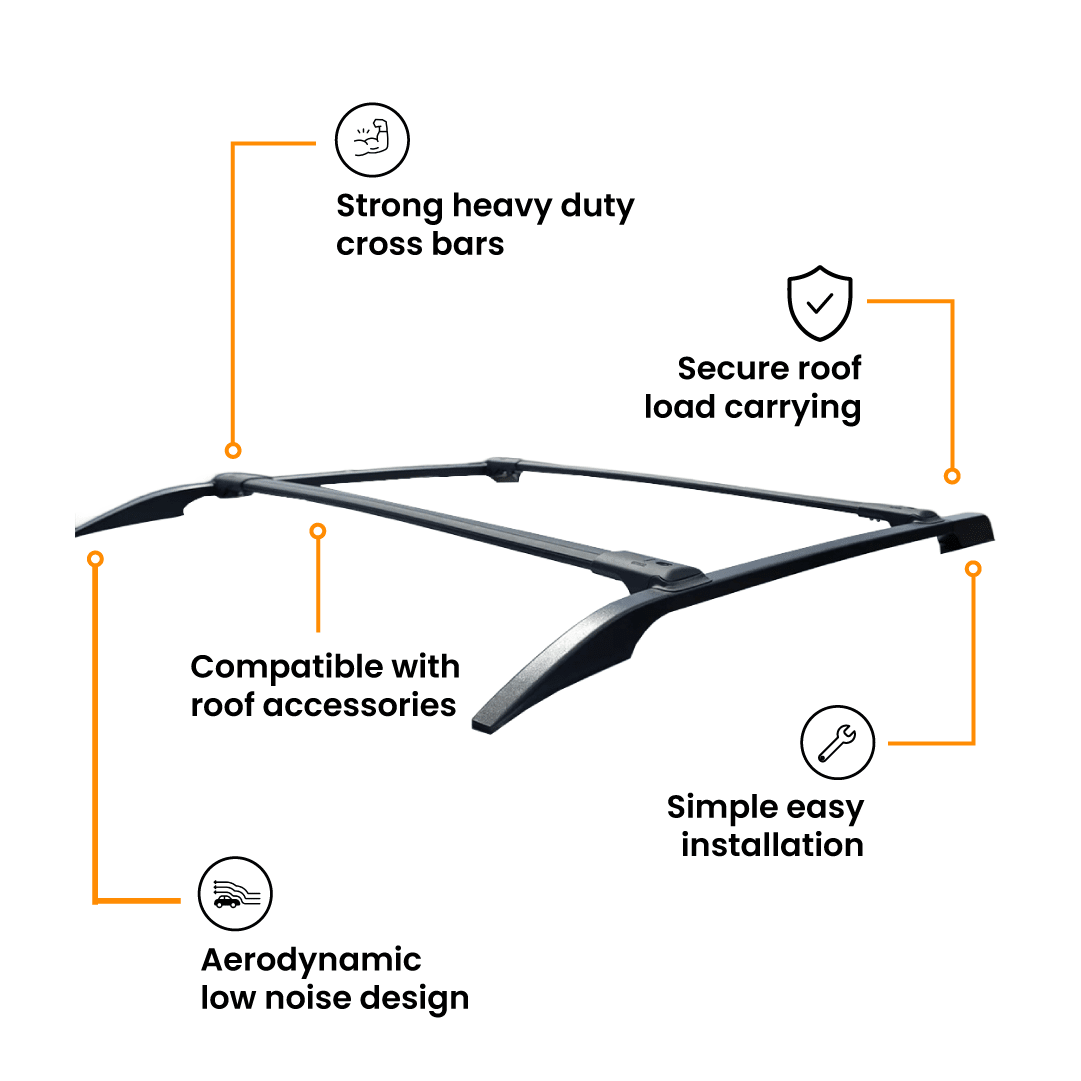 UNIVERSAL ADJUSTABLE ROOF CROSS BARS – FITS BYD SHARK 6, TANK 300
