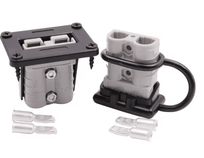 2x 50A ANDERSON PLUGS WITH FLUSH MOUNT & COVERS