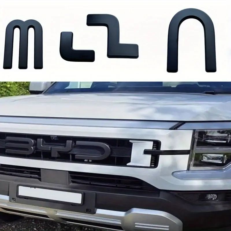 BYD Shark 6 Front-Grille Blackout Emblem Sticker - Image 3