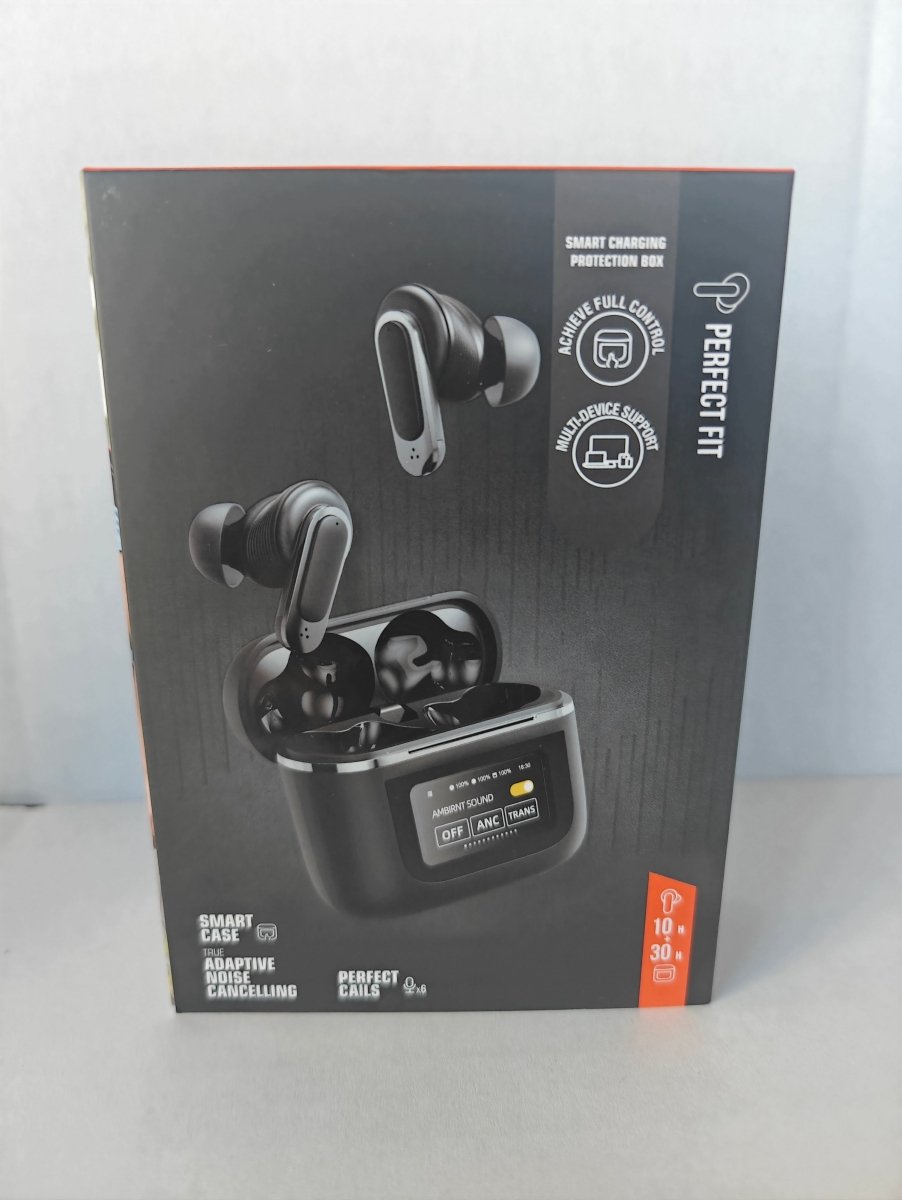 WIRELESS BLUETOOTH HEADPHONES WITH ANC AND LCD CASE image 2