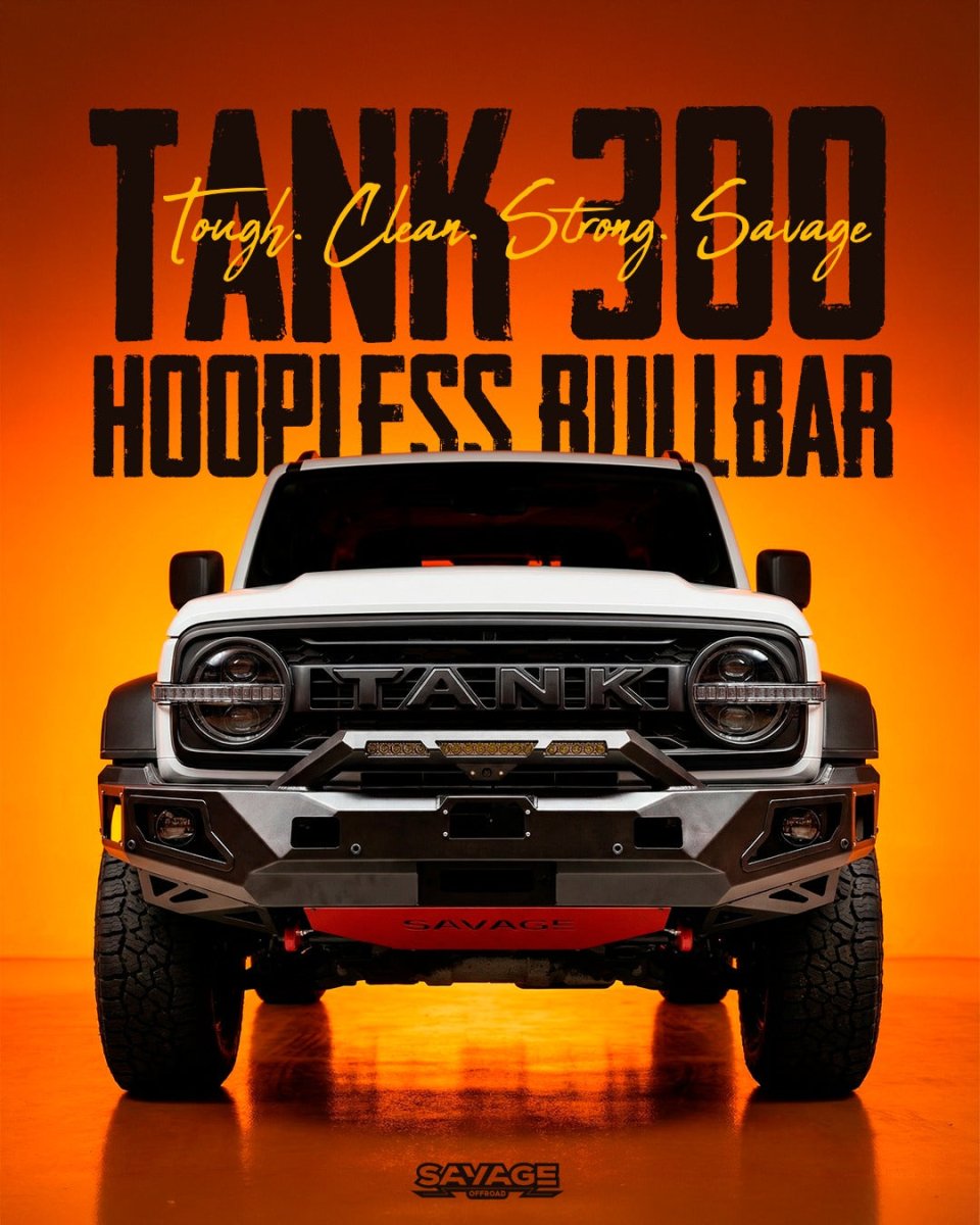 TANK 300 ARMOUR (HOOPLESS) BULL BAR FOR ALL MODELS