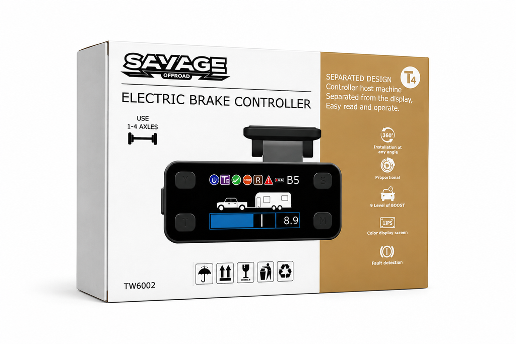 SAVAGE ELECTRIC BRAKE CONTROLLER | UNIVERSAL 12V BRAKE CONTROLLER