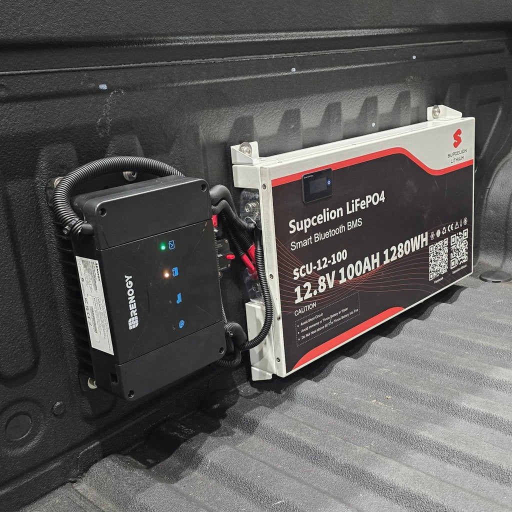 SUPCELION 100AH + 50A DC-DC LITHUIM BATTERY PACKAGE